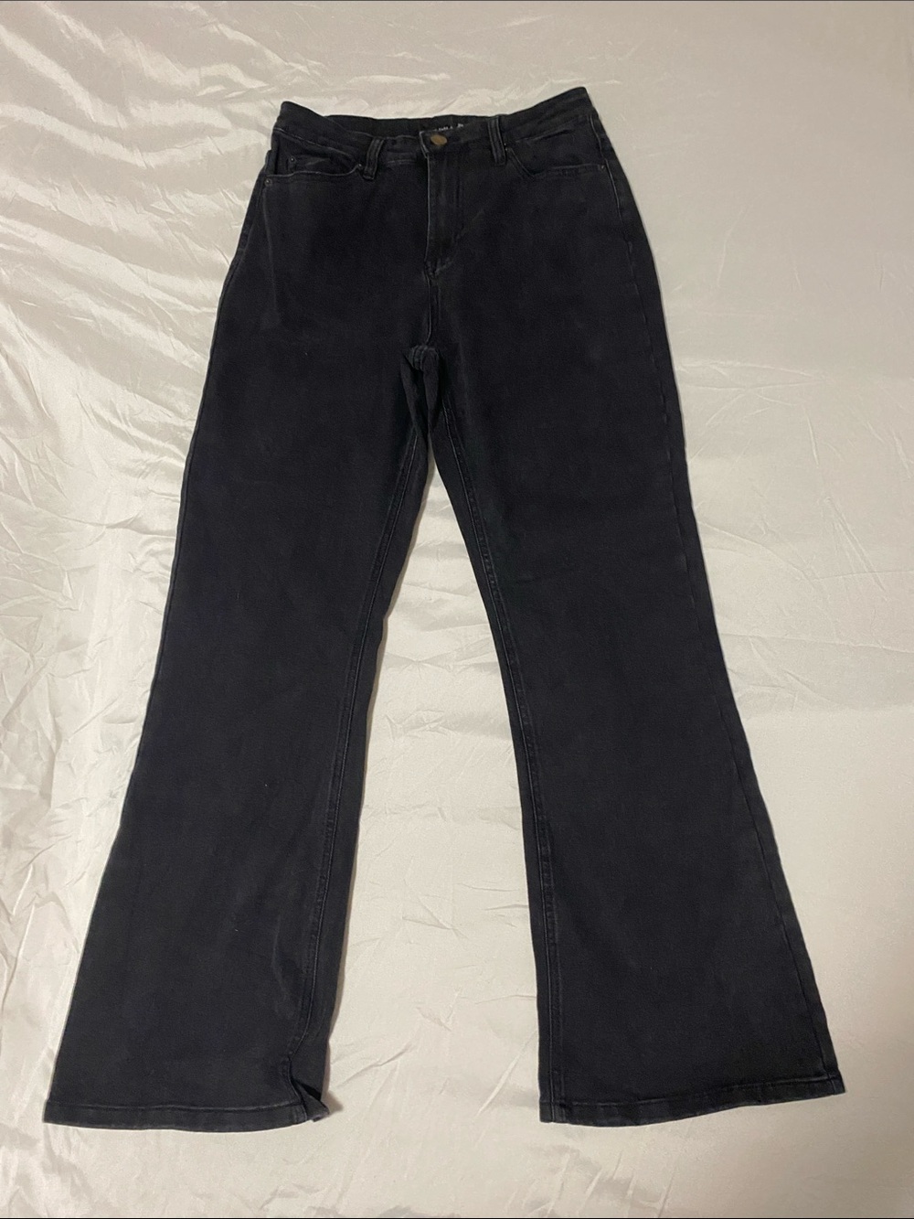 Black Tape_ Women's Black Wide-Leg Flare Jeans